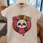 T.shirt manica corta bimba Panda T.shirt a manica corta in cotone - stampa Panda. Made in Italy Mousse Bambina Primavera/Estate Panda