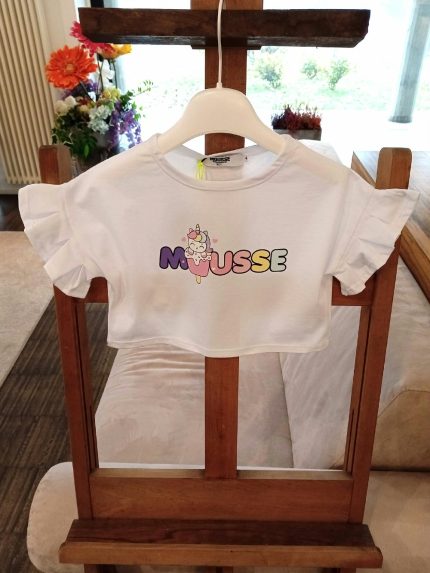 T.shirt manica corta bimba Unicorno T.shirt Girocollo Bimba Unicorno con Maniche a Campana - Made in Italy. Made in Italy Mousse Bambina Primavera/Estate Unicorno