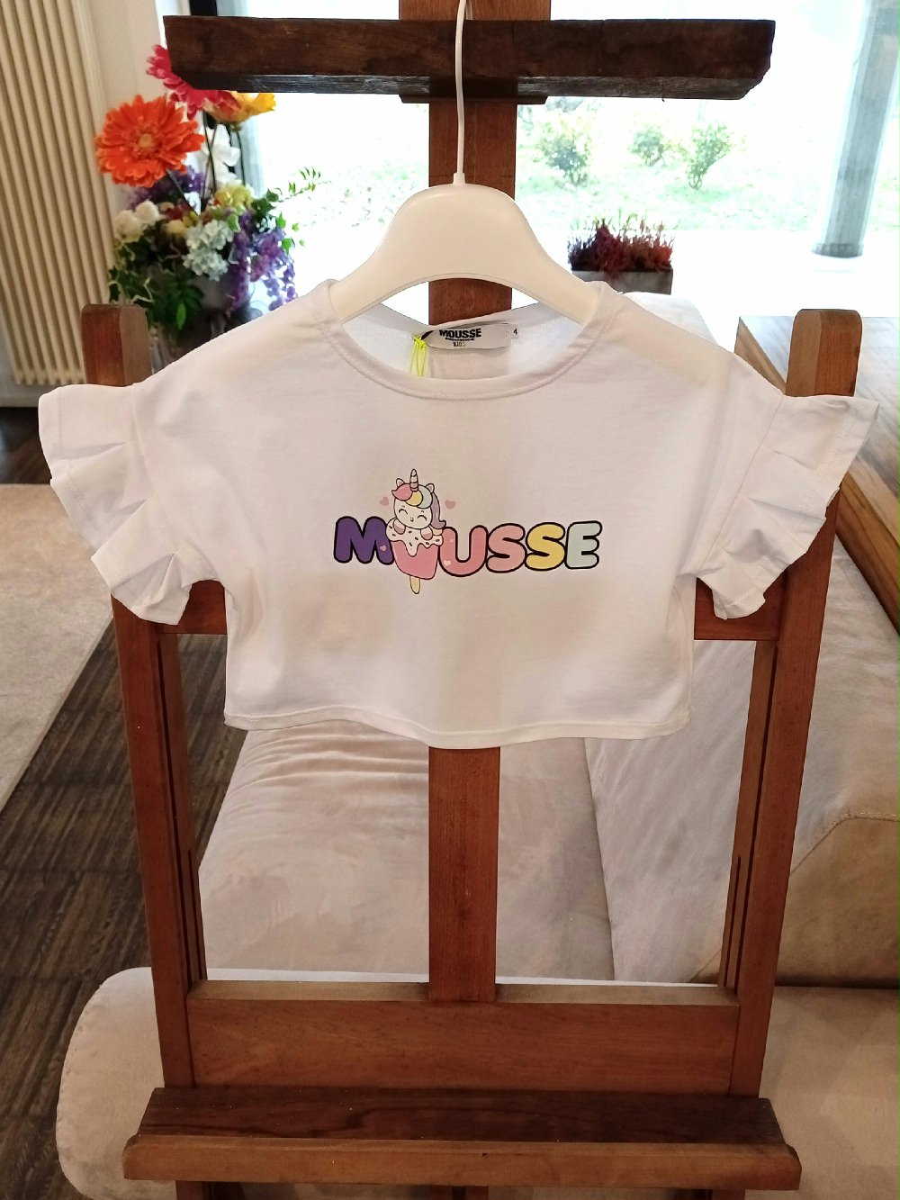 T.shirt manica corta bimba Unicorno YKTSC333 Made in Italy Mousse Bambina Primavera/Estate Unicorno 00 T.shirt manica corta bimba Unicorno T.shirt Girocollo Bimba Unicorno con Maniche a Campana - Made in Italy. Made in Italy Mousse Bambina Primavera/Estate Unicorno