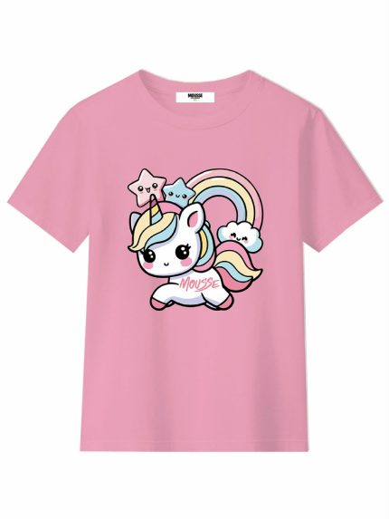 T.shirt manica corta bimba Unileo T-Shirt Manica Corta Bambina - Stampa Unileo, Pratica e Stilosa! Mousse Bambina Primavera/Estate Unileo
