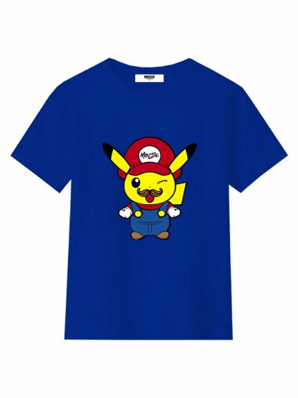 T.shirt manica corta bimbo Pikamario T-shirt Bambino in Cotone - Stampa Pikamario - Look Sportivo e Divertente!