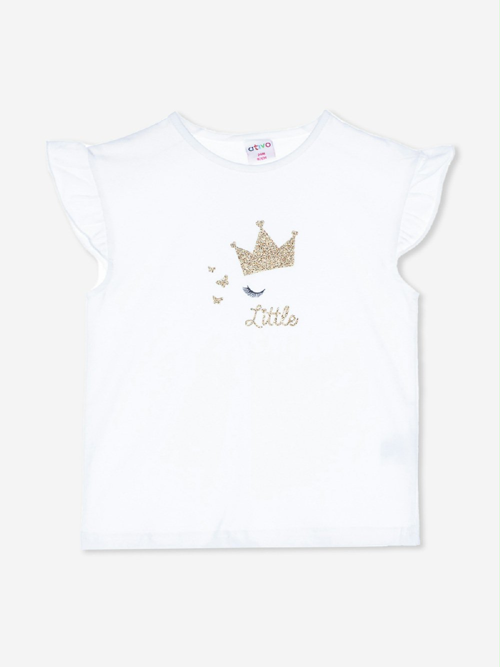 T.shirt manica corta Fields Of Flowers C2046 00 T.shirt manica corta Fields Of Flowers T.shirt in cotone elasticizzato a manica corta con applicazione di volant al giromanica, stampa frontale, bottoncini sulla spalla per apertura.