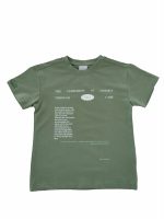 T.shirt manica corta T.shirt stampa testo a maniche corte in cotone stretch.