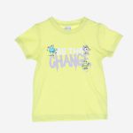T.shirt manica corta T.shirt girocollo stampata in cotone stretch, maniche corte, scollo tondo, apertura con bottoncini sulla spalla fino alla taglia 18 mesi.