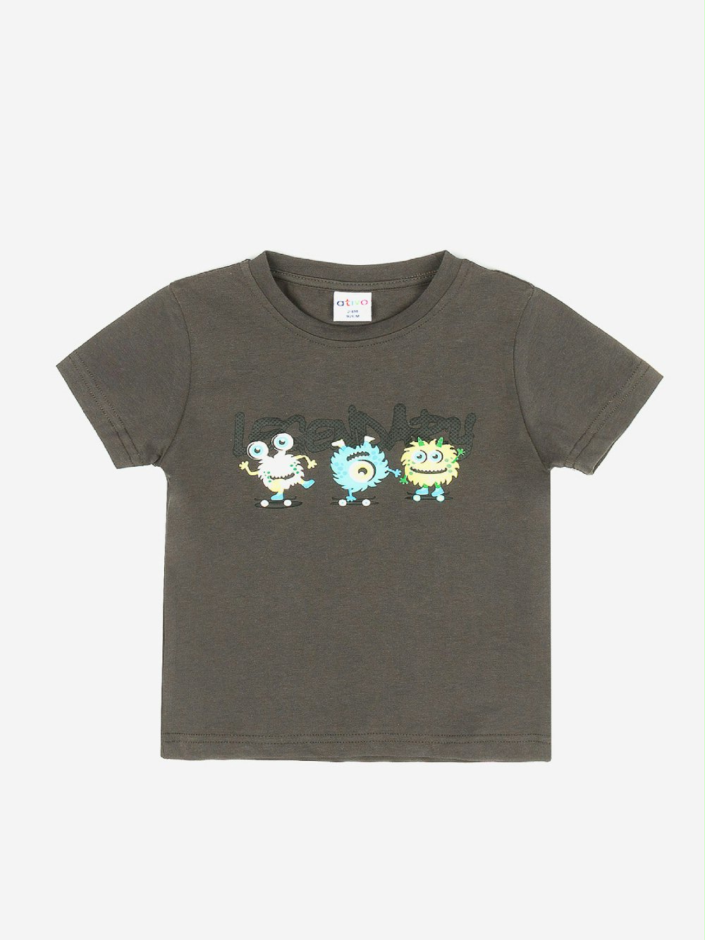 T.shirt manica corta ND2470 00 T.shirt manica corta T.shirt girocollo stampata in cotone stretch, maniche corte, scollo tondo, apertura con bottoncini sulla spalla fino alla taglia 18 mesi.