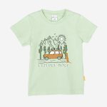 T.shirt manica corta T.shirt girocollo stampata in cotone stretch, maniche corte, scollo tondo, apertura con bottoncini sulla spalla fino alla taglia 18 mesi.