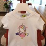 T.shirt manica corta neonata Unicorno Dolcezza e Magia con Stampa Unicorno - 100% Cotone - Made in Italy! Made in Italy Mousse Bambina Primavera/Estate Unicorno