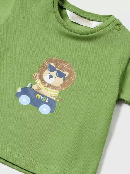 T.shirt manica corta neonato Maglietta a Manica Corta per Neonato Mayoral New Born con Stampa