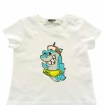 T.shirt manica corta neonato Save Shark Mousse Kids - T.shirt Neonato con Stampe Divertenti Made in Italy Mousse Bambino Primavera/Estate