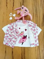 T.shirt manica corta ragazza T.shirt Corta "Pantera Rosa" - Brillantezza e Personalità per Bambine e Ragazze Made in Italy Pantera Rosa