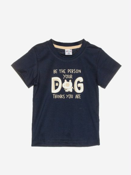 T.shirt manica corta T.shirt girocollo stampata in cotone stretch, maniche corte, scollo tondo, apertura con bottoncini sulla spalla fino alla taglia 18 mesi.