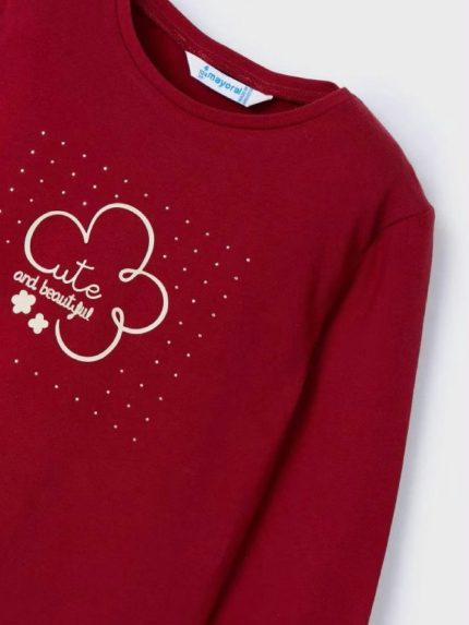 T.shirt manica lunga bambina T.shirt Stampata Mayoral per Bambina - Comoda per Look Quotidiani