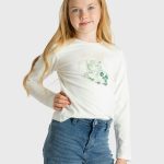 T.shirt manica lunga bambina T.shirt Bambina in Cotone Elasticizzato - Comoda per Look Quotidiani