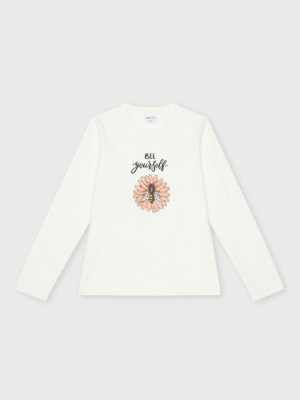 T.shirt manica lunga bambina T.Shirt Bambina Manica Lunga in Cotone Stretch: Comfort Quotidiano