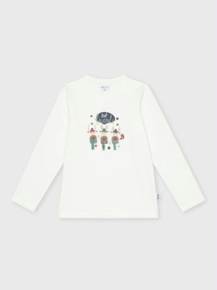 T.shirt manica lunga bambino T.shirt Natalizia Bambino a Manica Lunga in Cotone Stretch