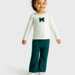 T-shirt manica lunga bimba Ativo Kids - t-shirt in jersey stretch per bimba con grazioso decoro frontale, 6/36 mesi Back to School