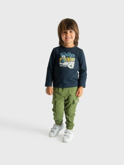 T.shirt manica lunga bimbo T.shirt Stampata a Manica Lunga per Bimbo - Caldo Cotone - Ativo