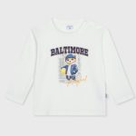 T-shirt manica lunga bimbo T-shirt stampata in cotone stretch a manica lunga Ativo Kids 6-36 mesi Back to School