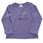 T.shirt manica lunga Kitsch T.shirt in cotone a maniche lunghe con scollo tondo, stampata sul davanti, apertura con bottoncini sulla spalla.