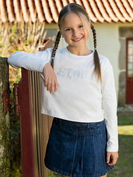 T-shirt manica lunga ragazza Ativo Kids Junior - T-shirt stampata a manica lunga in jersey stretch Back to School