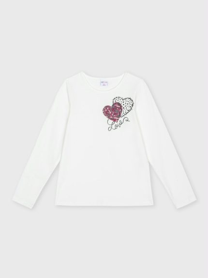 T-shirt manica lunga ragazza Ativo Kids Junior - t-shirt stampata a manica lunga in cotone invernale, bambina/ragazza