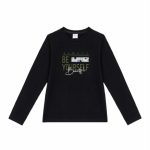 T-shirt manica lunga ragazza Ativo Kids Junior - t-shirt stampata a manica lunga in cotone invernale stretch 6/14 anni Back to School