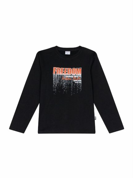 T-shirt manica lunga ragazzo Ativo Kids Junior - t-shirt stampata a manica lunga in cotone invernale stretch Back to School