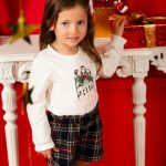 T.shirt maniche lunghe bimba T.Shirt Bimba a Manica Lunga con Stampa Natalizia - Perfetta per le Feste