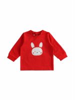 T.SHIRT NEONATO M/LUNGA PATCH MINIBANDA - T.shirt neonato in cotone a manica lunga con patch stella applicata.