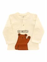 T.SHIRT SERAFINO M/LUNGA T.shirt baby in cotone a manica lunga, modello serafino, stampa orsetto.