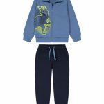 Tuta felpa bambino Tuta in felpa di cotone 100% con pantalone jogger e maglia full zip | Melby