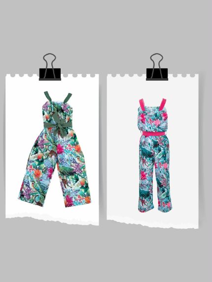 Tuta Rainforest Ativo Kids Tuta stampata in fantasia TROPICAL all over.