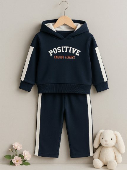 Tuta sportiva bimba Ativo Kids 6-36 mesi - Tuta sportiva in felpa stretch per bimba composta da felpa girocollo stampata con cappuccio e pantaloni dal taglio comodo Back to School