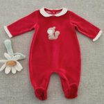 Tutina ciniglia neonata Tutina in Ciniglia per Neonata - Eleganza e Comfort per Natale