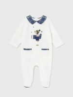 Tutina ciniglia neonato Tutina Manica Lunga Neonato in Ciniglia con Colletto Camicia - Eleganza e Comfort