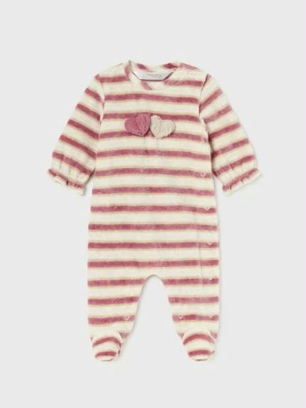 Tutina velour neonata Tutina in Velour Rigato per Neonata - Mayoral