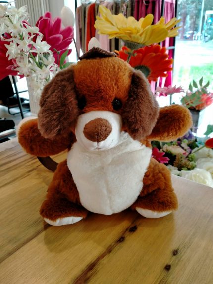 Zainetto peluche Cagnolino Zainetto in peluche modello Cagnolino con manico e zip sul retro. Idea Regalo
